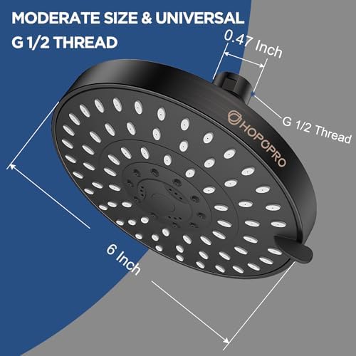High Pressure Shower Head, HOPOPRO 5-Mode Fixed Showerhead, NBC Recommended - Image 3