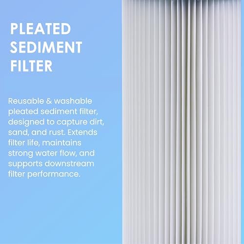 LiquaGen Whole House Well Water Filtration System with Sediment Pre-Filter & AIO Air Oxidation Stage, High-Flow Point-of-Entry Filtration for Iron, Sulfur & Manganese Reduction (1-3 Bathrooms) - Image 4