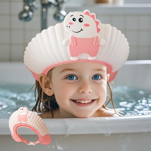 Baby Shower Cap Shield,Kids Visor Hat, Eye & Ear Shield (Pink) by Unknown