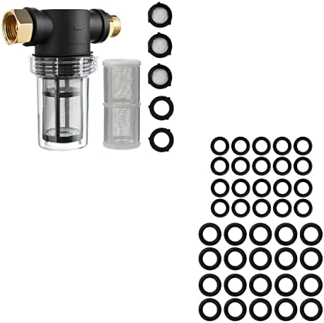 M MINGLE Garden Hose Filter for Pressure Washer Inlet Water, Power Pressure Washer O-Rings by MMINGLE