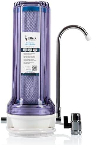 iFilters CNTP-1C Countertop Water Filter with 0.5 Micron Carbon Block by iFilters