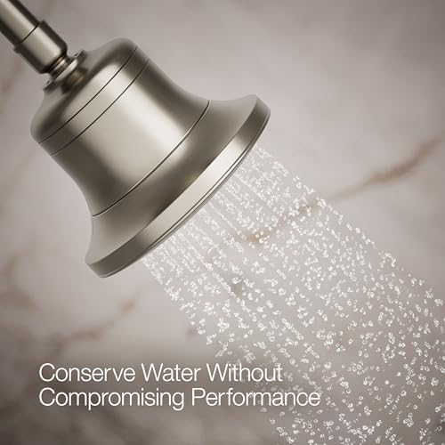 KOHLER 33631-G-BN Cinq Round Single-Function Filtered Showerhead, Five-Layer Filtration, 1.75 GPM, Full Coverage Spray, Premium Durable Material, Vibrant Brushed Nickel - Image 4