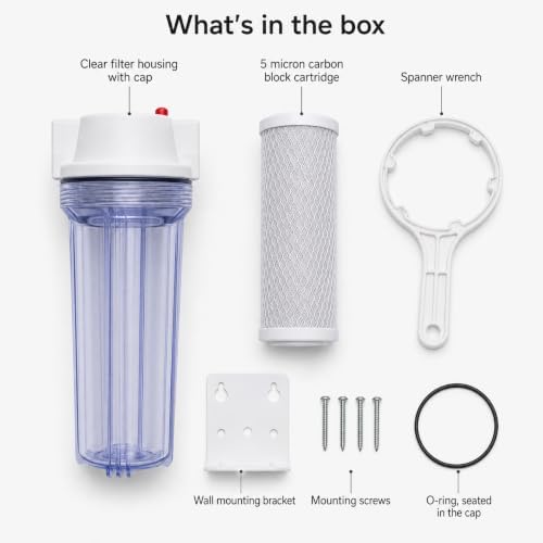 CFS Water Filter Housing Kit, 10 x 2.5 in, 1/2 in NPT, Carbon Block - Image 3