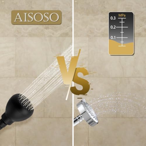AISOSO Fixed Shower Head High Pressure 2PCS 3 Inch Showerhead Matte Black - Image 4