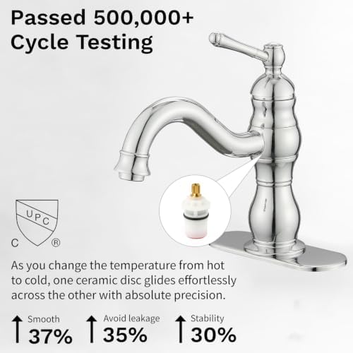 Chrome Bathroom Faucet, 360° Swivel - Image 5