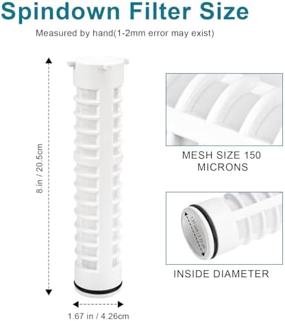 1-1/2" 100 Mesh Spin Down Filter Screen Replacement Rusco/Vu-Flow - Image 3