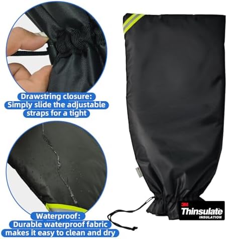 Joramoy 3M Thinsulate Faucet Covers Enlarge Outdoor Winter Black 15" x 35" - Image 4