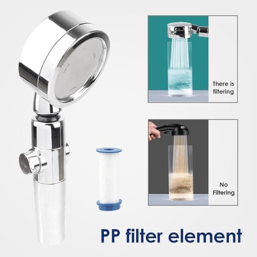Chrome Tub Spout with Diverter slip fit 1/2 inch Copper Tube, High Pressure filtered Handheld Shower with 3 Spray Modes On/Off Switch, 59 inch hose, Bracket, No Drill Required Install - Image 5