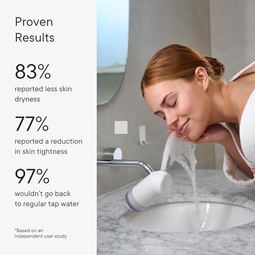 Qure Skincare Bathroom Sink Filter Water Faucet for Skin, Reduces 99% Chlorine and Heavy Metals, Skin Hydration in 4 Weeks, Reduces Build-Up, Balances pH, Softer Skin & Hair - White - Image 6