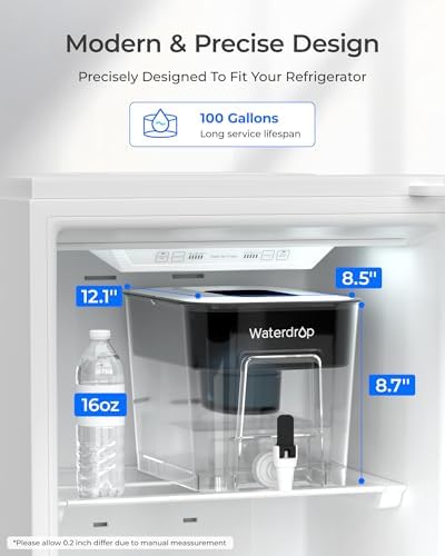 Waterdrop WFD-22L-A Alkaline Water Filter Dispenser, Large 40-Cup, Black - Image 4