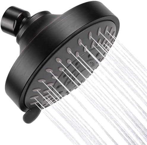 AISOSO High Pressure Rain Shower Head 5 Modes 4.1 Inch Oil Rubbed Bronze by Aisoso