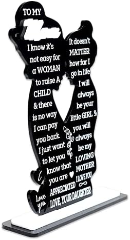 To My Mom Acrylic Plaque – Mom Gift from Daughter, Mother Daughter Gift, Best Mom Ever Giftt, Mother’s Day Gifts for Moms, Birthday gifts, Sentimental Momm Keepsake Home Decor - Image 6