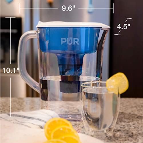 PUR 7-Cup Water Filter Pitcher, Cleaner, Great-Tasting Water, Dishwasher Safe, Powerful, Faster Filtration, LockFit Cap Design - White (Pack of 2) - Image 7