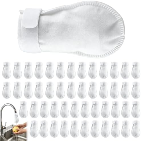 50 Pack High Density Faucet Filter, Splash Proof Cotton Pouch Kit,Tap Cartridge with Sediment Barrier,Fine Fiber Mesh Purifier,Universal Anti-Splash Water Filter by Unknown