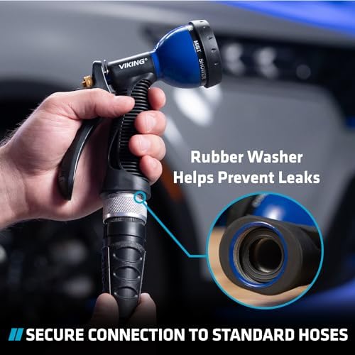 VIKING Garden Hose Nozzle with 8 Spray Patterns for Washing Cars - Image 5
