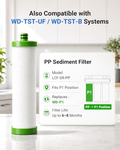 LCF P1 Filter Replacement for Waterdrop TST-UF/TST-B & LCF-DCT-PC, 1-Pack - Image 3