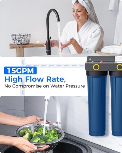 Waterdrop WHF3E 3-Stage Whole House Water Filter System with Extra 3-Pack EF20SKH Whole House Water Filter, Bundle - Image 5