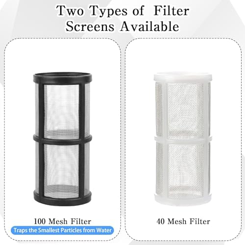 4 Pcs Washing Machine Water Filter with 40 Mesh 100 Mesh Screen Garden Hose Percolator Pressure Washer Percolator Inline Water Sediment Filter for RV Camping Car Wash - Image 4