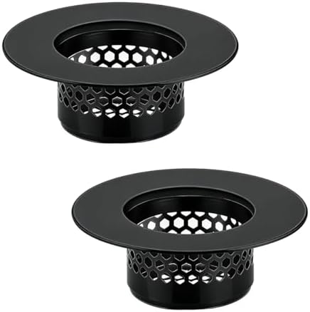 2Pcs Polished Silver Shiny Drain Strainer - Fits 1.25"-1.60" Hole | Stainless Steel Hair Catcher for Bathroom/Bathtub/Laundry/RV Sink by Unknown