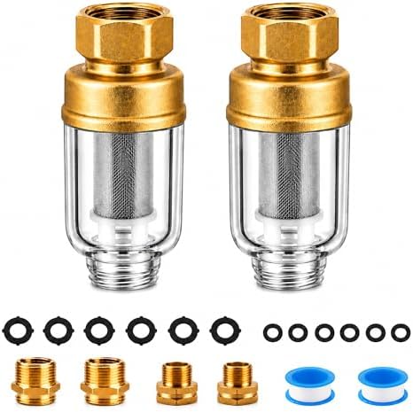 2 Pack Washing Machine Water Filter, Reusable Sediment Filters by Binboov