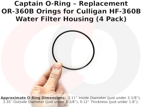 Captain O-Ring – Replacement OR-360B Orings for Culligan HF-360B Water Filter Housing (4 Pack) - Image 4