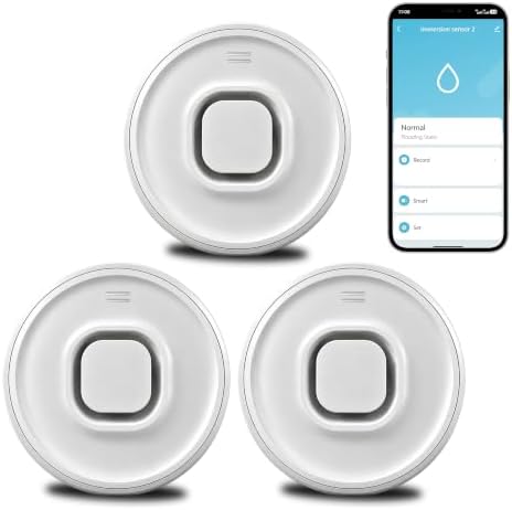 Water Leak Detector for Home Water Sensor Alarm Leak Detector 100db 3 Pack by FRANKEVER