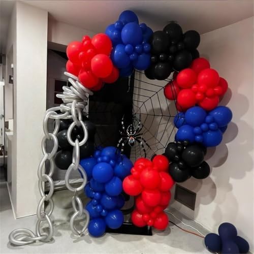 Red Blue Black Balloon Arch Kit for Spider Cool Man Birthday Decorations - Image 5