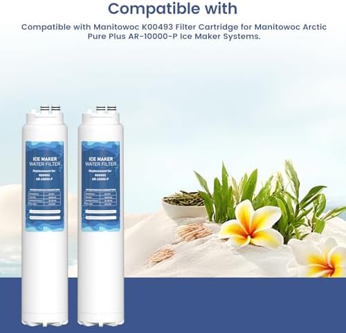 K00493 Arctic Pure Ice Maker Water Filter, Compatible with Manitowoc AR-10000-P Ice Maker Pack of 2 - Image 5