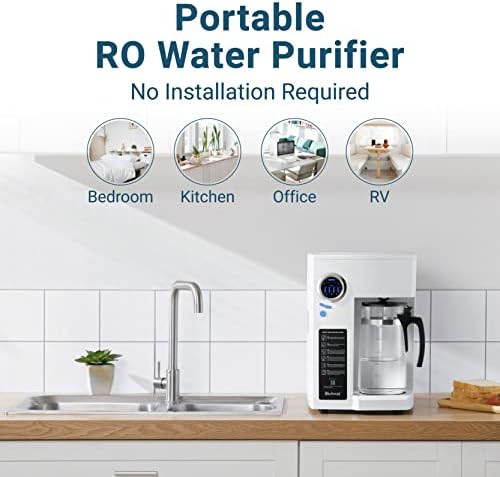 Bluevua RO100ROPOT Reverse Osmosis System Countertop Water Filter, with One Extra ROPOT Replacement Carafe, Bundle - Image 2