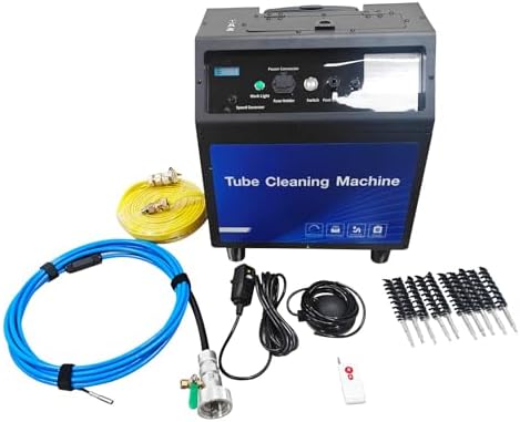 TECHTONGDA Air Condensers Copper Pipe Cleaner for 0.5-0.7 Inch Pipeline Diameter, 110V Chiller Condenser Tube Cleaning Machine with 0-1400rpm Adjustable Speed, 24.9ft Flexible Shaft - Image 7
