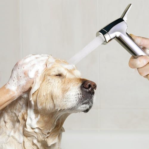 Dog Shower Attachment Kit, 8FT Hose & Handheld Dog Sprayer, No-Drill Holder - Image 2