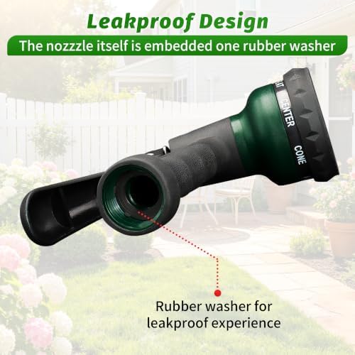 AUTOMAN Garden Hose Nozzle 2PK, ABS Water Spray Nozzle with 7 Adjustable Patterns, Slip Resistant for Watering Plants, Lawn, Garden, Washing Cars, Cleaning, Showering Pets & Outdoor Fun - Image 5