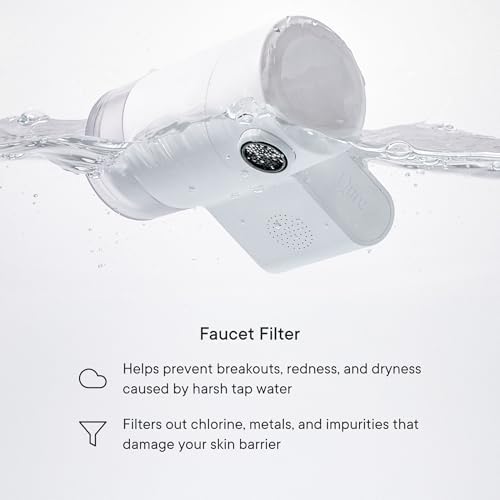 Qure Skincare Bathroom Sink Filter Water Faucet for Skin, Reduces 99% Chlorine and Heavy Metals, Skin Hydration in 4 Weeks, Reduces Build-Up, Balances pH, Softer Skin & Hair - White - Image 3