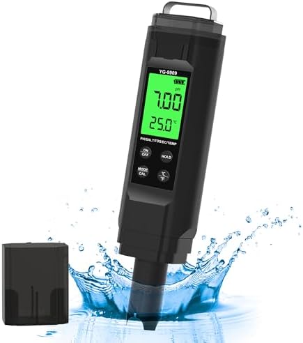 PH Meter,5 in 1TDS Meter,Salinity Tester,EC Meter,Temp,pH Meter for Water,TDS Meter Digital Water Tester,EC Meter Hydroponics,pH Tester Digital PPM Meter,Pool Salt Tester. by Unknown