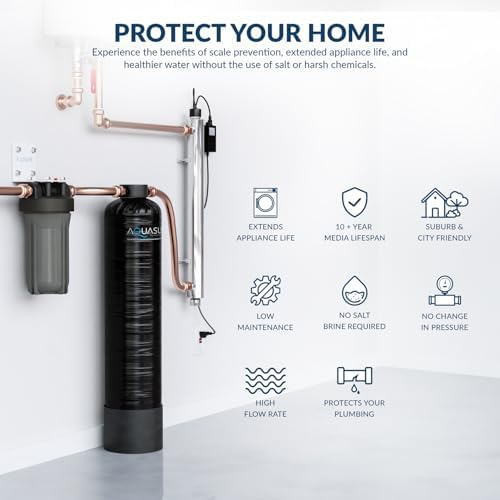 Aquasure Serene Lite Whole House Salt-Free Water Conditioning Descaler System with Triple Purpose Pre-Treatment Filter (650,000 Gallons Salt-Free System with UV) - Image 3
