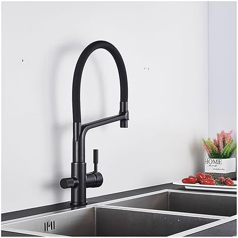 Black Water Filter Kitchen Faucet Hot and Cold Mixing Faucet 4 Colors Pure Water Faucet Kitchen Filter Faucet Water Purifier Faucet(Brushed Nickel) - Image 6