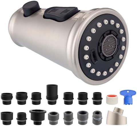 Hibbent Pull Down cUPC Certified Faucet Head Replacement, 15 Adapters by Hibbent