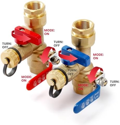 GASLAND Tankless Water Heater Service Valve Kit with Pressure Relief Valve 3/4 Inch IPS Isolator Clean Brass Construction - Image 7