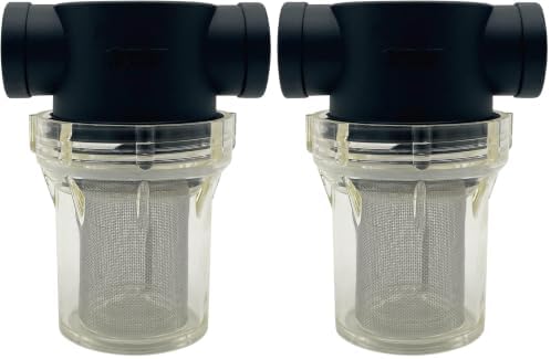 3/4" Female NPT in-Line Strainer with 40 mesh Stainless Steel Filter Screen (Pack of 2) by SAFBY