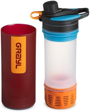 GRAYL GeoPress 24 oz Water Purifier & Water Filter Bottle, Wanderer Red - Image 2