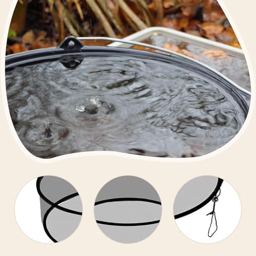 Rain Barrel Mesh Cover Rain Barrel Netting Screen, Practical, Durability Premium Easy to Install Accessory with Drawstring, 63cmx63cmx25cm - Image 3