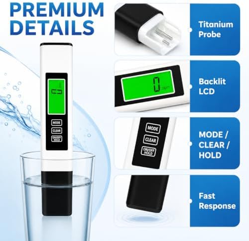 2026 All-New 4 in 1 Digital Water Tester (White+Yellow) - Image 4