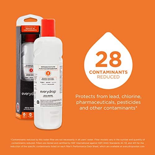 everydrop by Whirlpool Ice and Water Refrigerator Filter 2, EDR2RXD1, Single-Pack + Affresh Washing Machine Cleaner, 6 Month Supply - Image 4