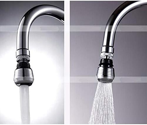 2 Pack Faucet Filter Aerator Sprayer, Sink 360 Swivel Water Tap Saving for Kitchen Bathroom (Short) - Image 3