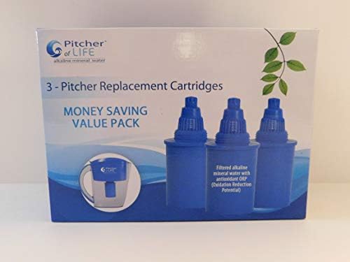 Pitcher of Life Alkaline Water Pitcher Replacement Filters - 3 Pack by LifeIonizer