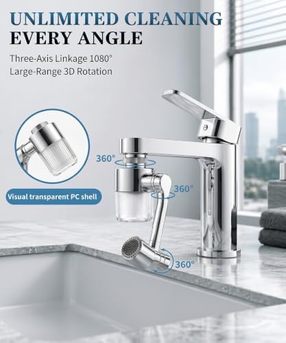 Sopami Water Filter Faucet With 3 Cartridges,Sink Faucet Extender Aerator - Image 3
