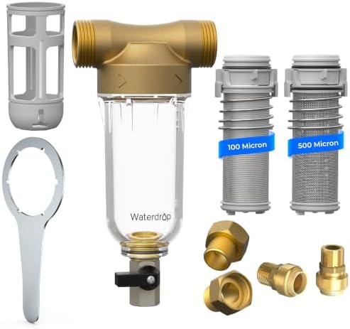 Waterdrop RPFK15 Spin Down Sediment Filter, 100 Micron+500 Micron by Waterdrop
