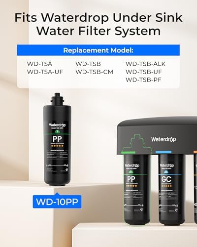 Waterdrop TSA-UF and 10PP Under Sink Water Filter, Replacement for Waterdrop TSA & TSB &TSB-CM 3-Stage Under Sink Water Filter System, Bundle - Image 2