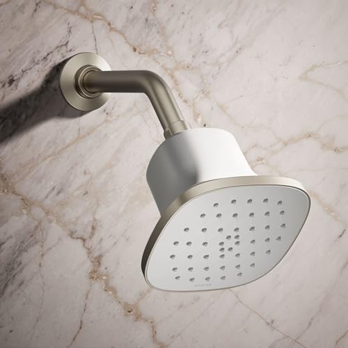 KOHLER Cinq Square Single-Function Filtered Showerhead, 2.5 GPM, Chrome - Image 4