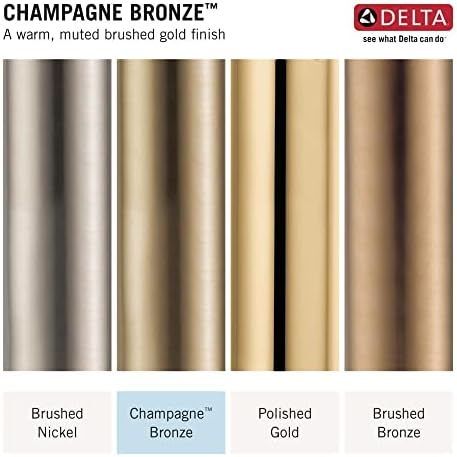 Delta 5-Setting Champagne Bronze Shower Head with High Pressure Spray, 6 Inch Round Shower Head, Showerheads, 1.75 GPM Flow Rate, Champagne Bronze 52535-CZ - Image 5